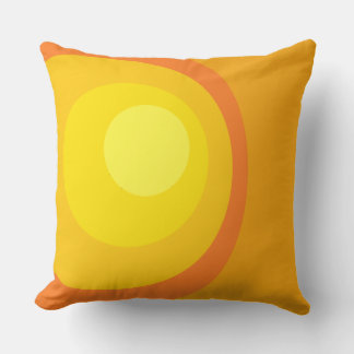 Retro Orange Circles Cushion