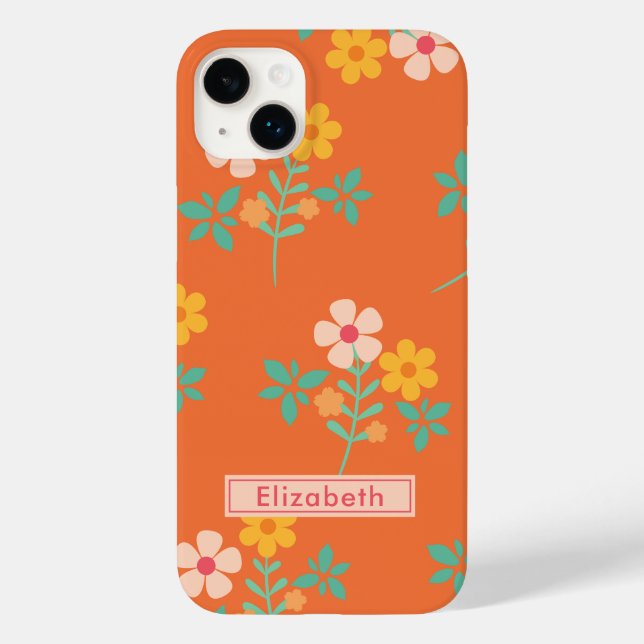 Retro Orange Daisy Bouquet Case-Mate iPhone Case (Back)