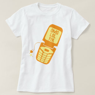 Retro Orange Flip Phone T-Shirt