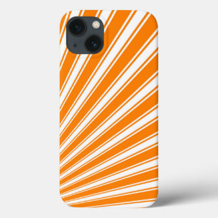 Retro Orange Funky Sun Rays Background iPhone 13 Case