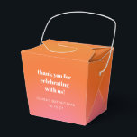 Retro Orange Gradient Bat Mitzvah Custom Thank You Favour Box<br><div class="desc">Retro Orange Pink Gradient Unique Bat Mitzvah Custom Thank You Favour Box</div>