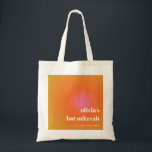Retro Orange Gradient Unique Bat Mitzvah Custom Tote Bag<br><div class="desc">Retro Orange Pink Gradient Unique Bat Mitzvah Custom Tote Bag</div>