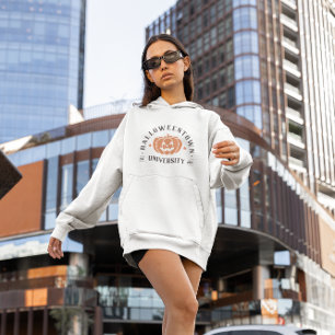 Retro Orange Halloween University  Hoodie