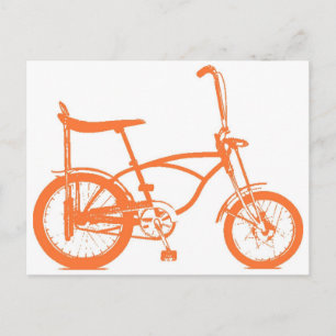 Retro Orange Krate Banana Seat Bike Postcard