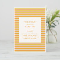 Retro Orange Multicolor Stripe Couples Shower