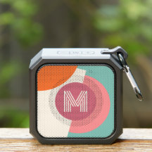 Retro Orange Pink Turquoise Teal Blue Green Art