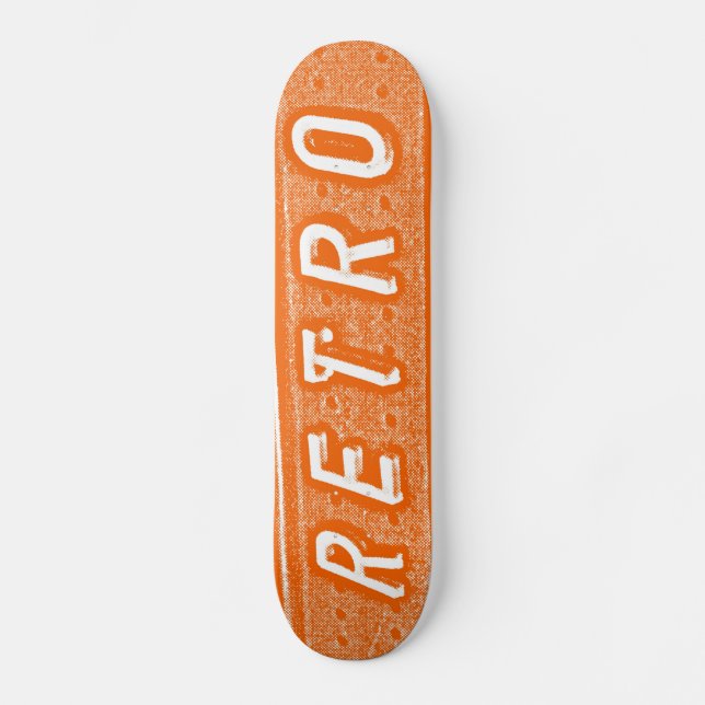 Retro - Orange Skateboard (Front)