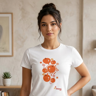 Retro Orange Splash T-Shirt Vintage Fruit Graphic  Tri-Blend Shirt