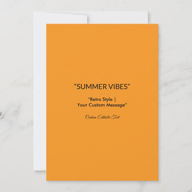 Retro Orange Texture – Summer Vibes Art Announcement (Front)
