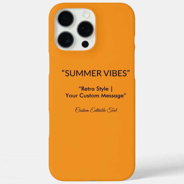 Retro Orange Texture – Summer Vibes Art Case-Mate iPhone Case (Back)
