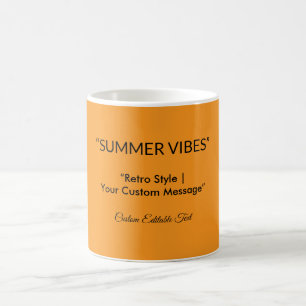 Retro Orange Texture – Summer Vibes Art Coffee Mug
