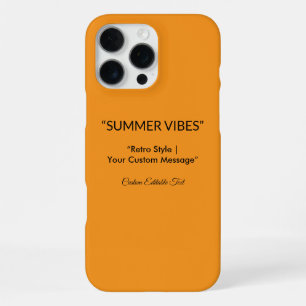 Retro Orange Texture – Summer Vibes Art iPhone 16 Pro Max Case