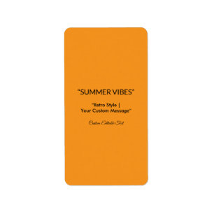 Retro Orange Texture – Summer Vibes Art Label