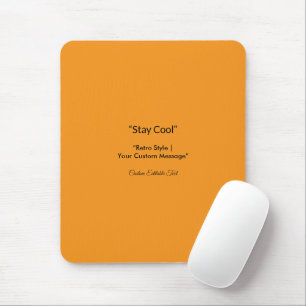 Retro Orange Texture – Summer Vibes Art Mouse Pad