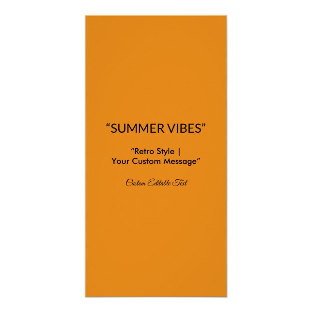 Retro Orange Texture – Summer Vibes Art Poster (Front)