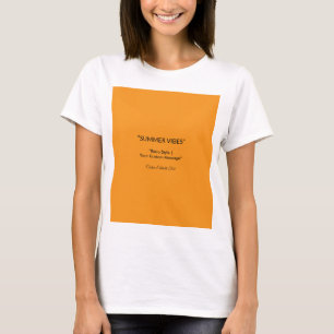 Retro Orange Texture – Summer Vibes Art T-Shirt