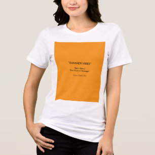 Retro Orange Texture – Summer Vibes Art Tri-Blend Shirt