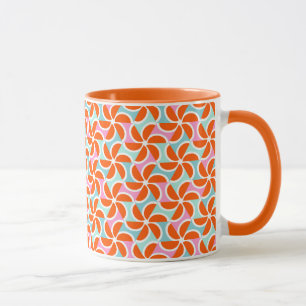 Retro Orange Wedge Pattern Mug