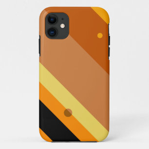 Retro Orange Yellow Black Stripes Seamless Dots Case-Mate iPhone Case