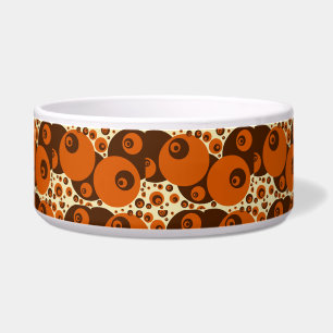 Retro Orbs Dots '60s'70s Orange Brown Beige Design
