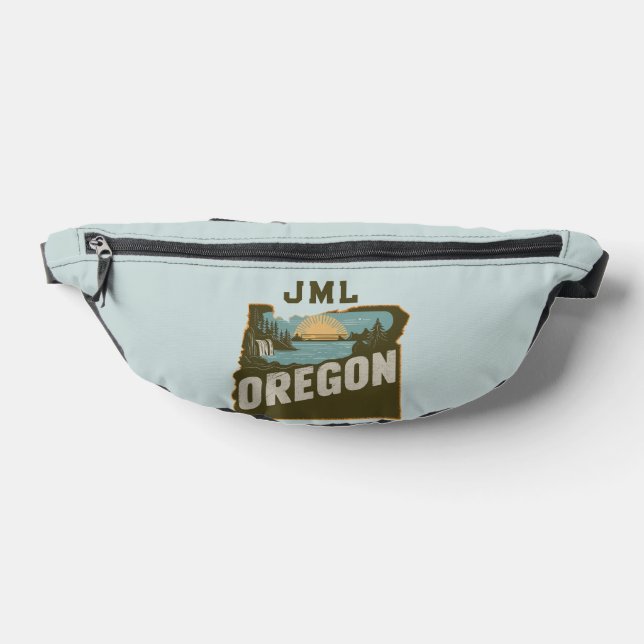 Retro Oregon Silhouette Monogram Bum Bags (Lay Down)