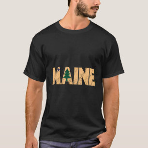 Retro Original Maine State Flag Northern New Engla T-Shirt