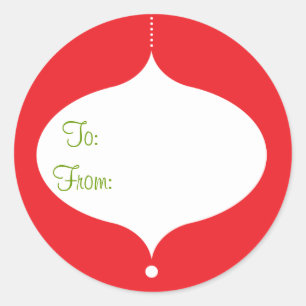 Retro Ornament Gift Stickers