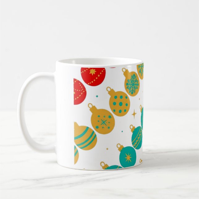 Retro Ornament Stripes Pattern Coffee Mug (Left)