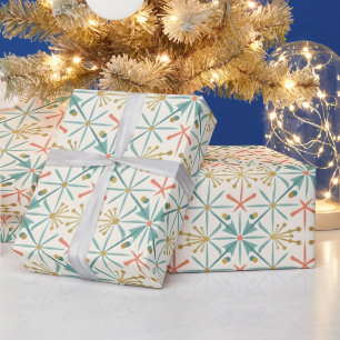 Retro Ornaments Mid-Century Holiday Wrapping Paper