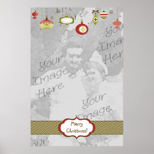 Retro Ornaments Photo Frame Template Poster