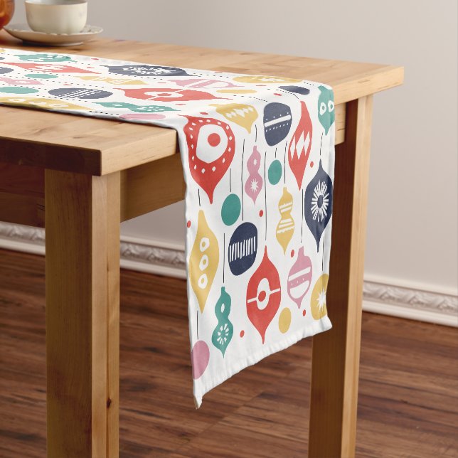 Retro Ornaments Short Table Runner (In Situ)