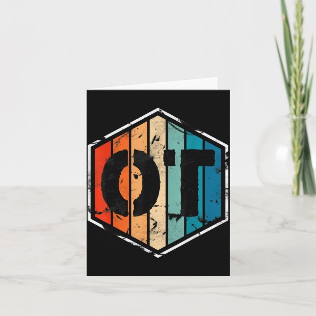 Retro OT Occupational Therapy Funny Party Gift Card (Front)