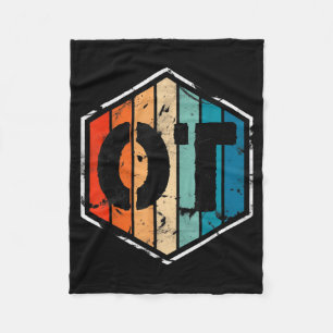 Retro OT Occupational Therapy Funny Party Gift Fleece Blanket