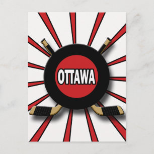 RETRO OTTAWA HOCKEY POSTCARD
