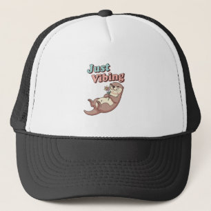 Retro Otter Easygoing Trucker Hat
