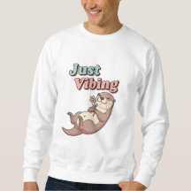 Retro Otter Relaxed Mood Men’s Sweatshirt