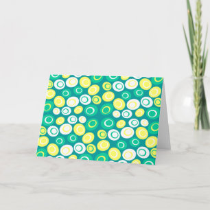 Retro Oval Dots Pattern Holiday Card
