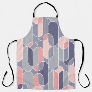Retro Oval Geometric 70s Pattern Apron