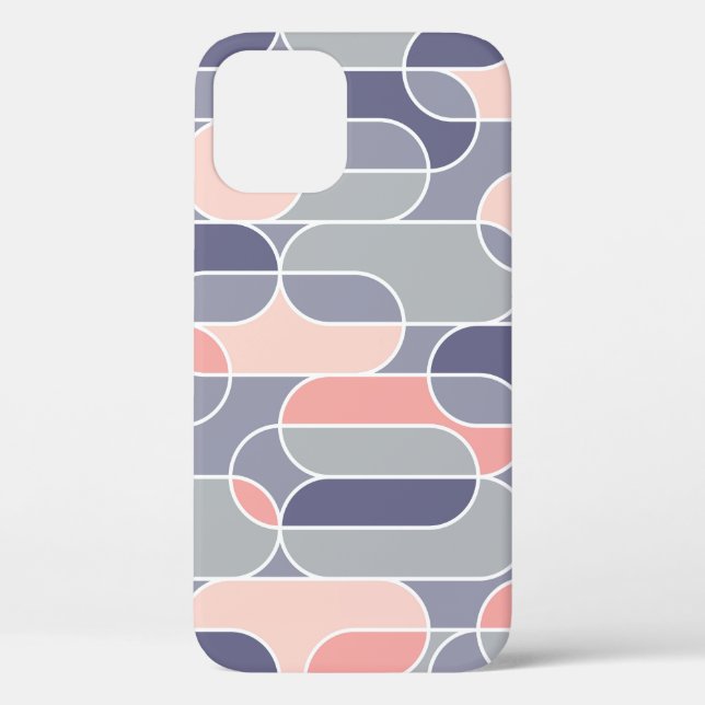 Retro Oval Geometric 70s Pattern Case-Mate iPhone Case (Back)