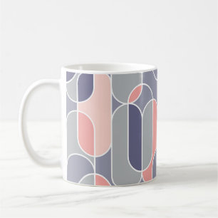 Retro Oval Geometric 70s Pattern Coffee Mug