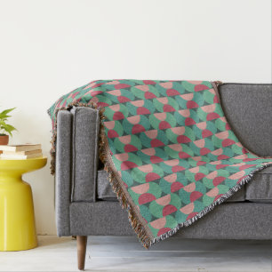 Retro Ovals and Semi-Circles Throw Blanket