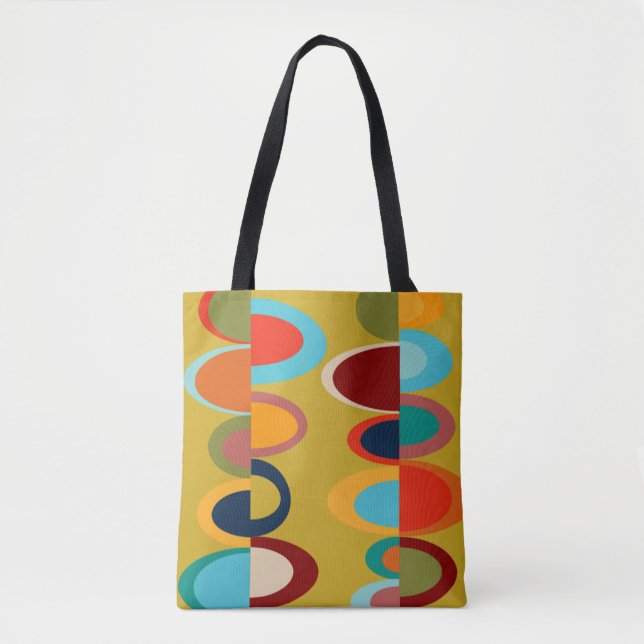 Retro Ovals Tote Bag (Front)