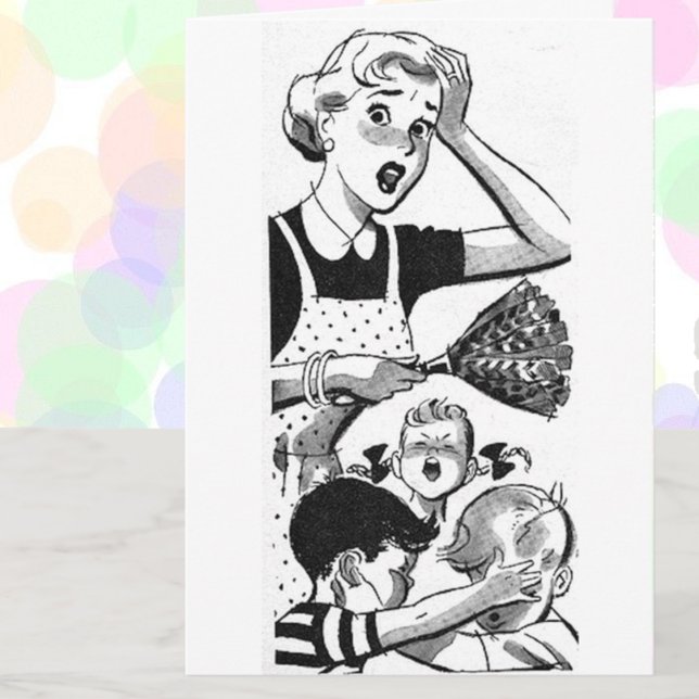 Retro Overwhelmed Mom Card (Creator Uploaded)