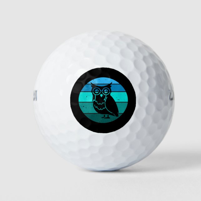 Retro Owl Golf Balls (Front)