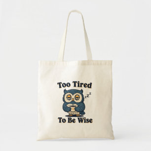 Retro Owl Sleep Deprived Canvas Tote Bag