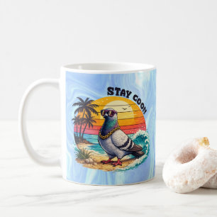 Retro Owner Lover Gift Pigeon City Doves Stay Coo  Coffee Mug