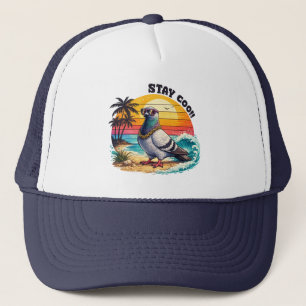 Retro Owner Lover Gift Pigeon City Doves Stay Coo Trucker Hat