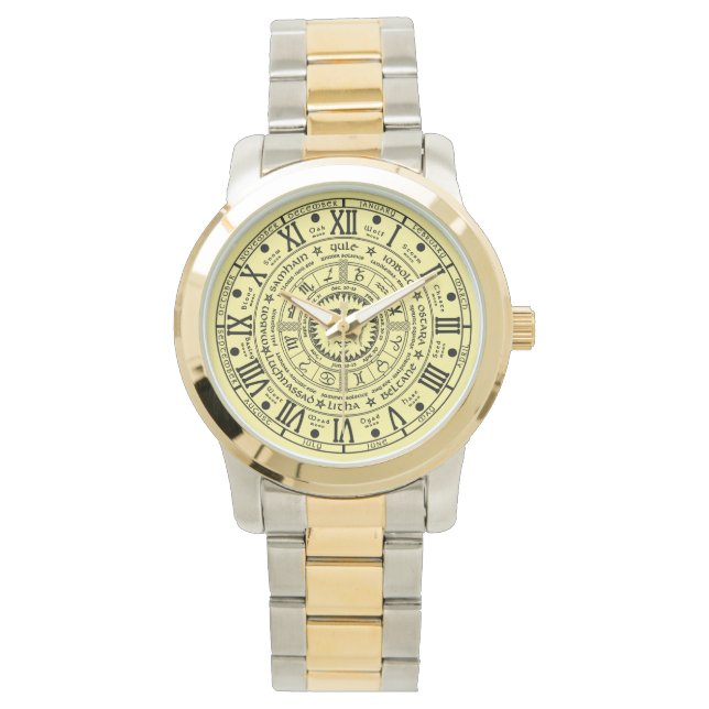 Retro Pagan style, Wheel of the year watch (Front)
