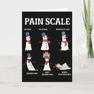 Retro Pain Scale Snowman Trauma Nurse Christmas Nu Card