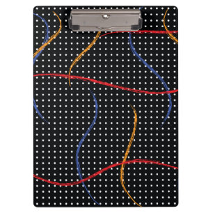 Retro Paint Splatter and Dots Clipboard